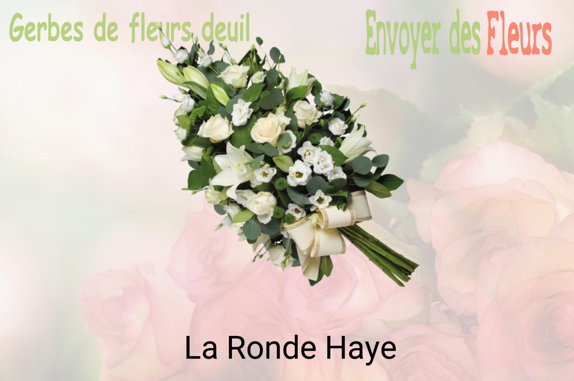Gerbe de fleurs de deuil livrée à La Ronde-Haye